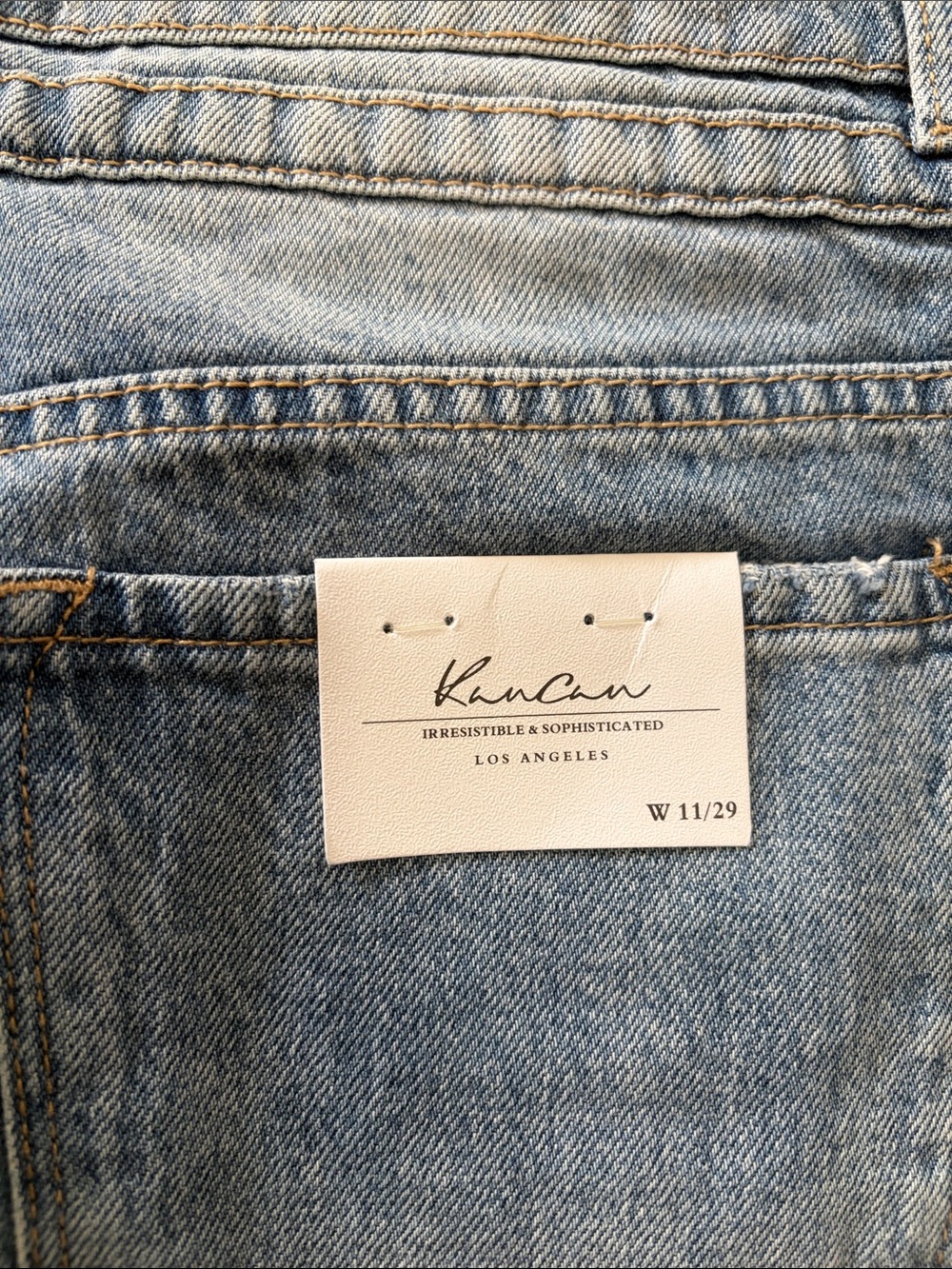 Levi's Light Blue Frayed Hem Denim Shorts - Picture 3 of 3